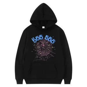 Sp5der 555 555 Black Hoodie